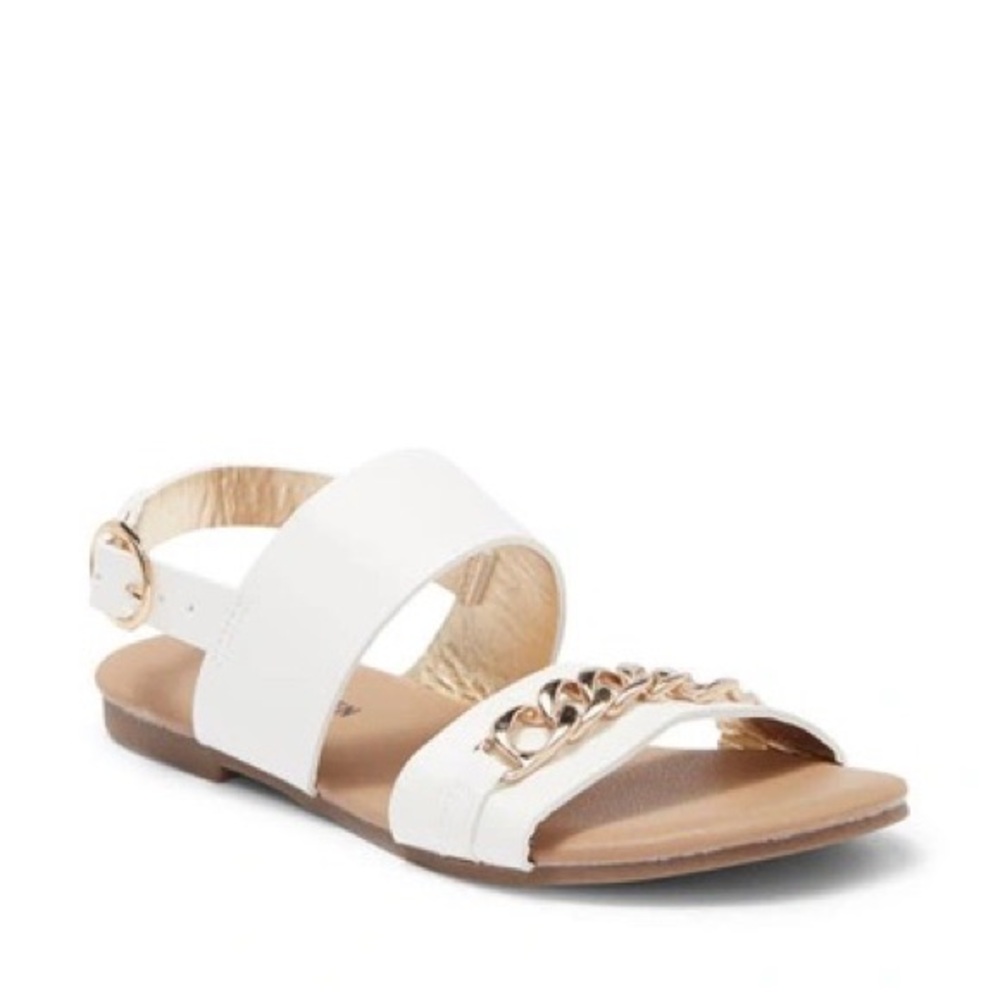 STEVE MADDEN KID'S WHITE DARCY CHAIN SANDAL NWOT